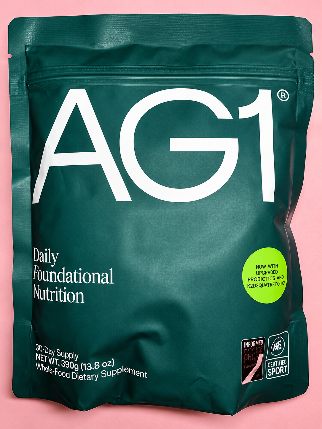 AG1 Daily Foundational Nutrition – 390 g, 30-Day Supply