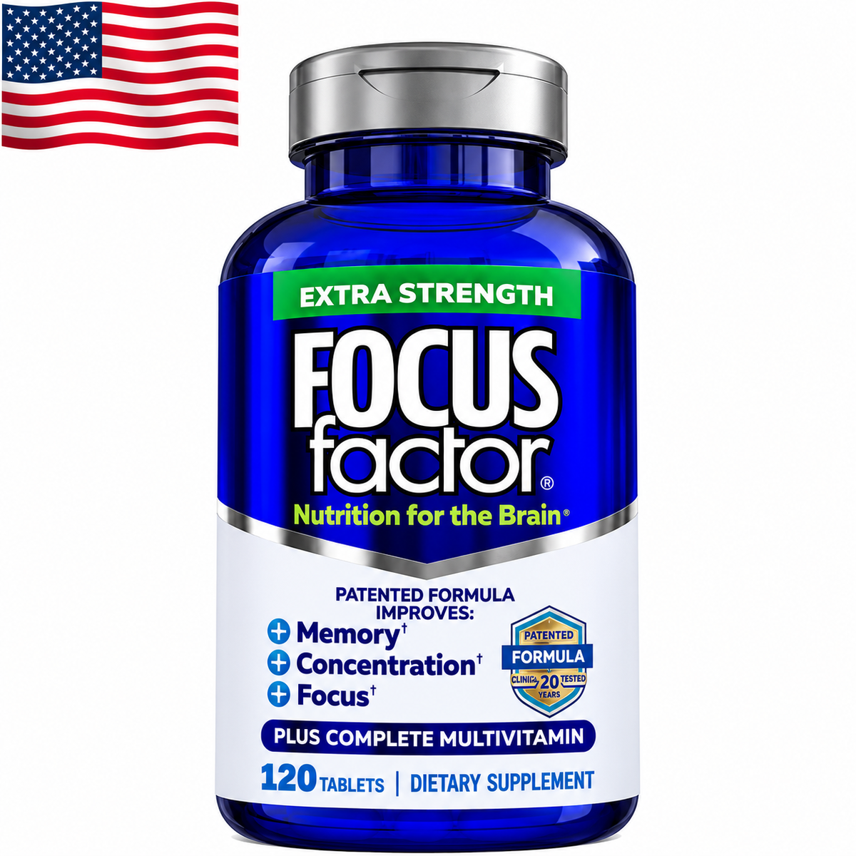 Focus Factor Extra Strength Multivitamin, 120 Tablets