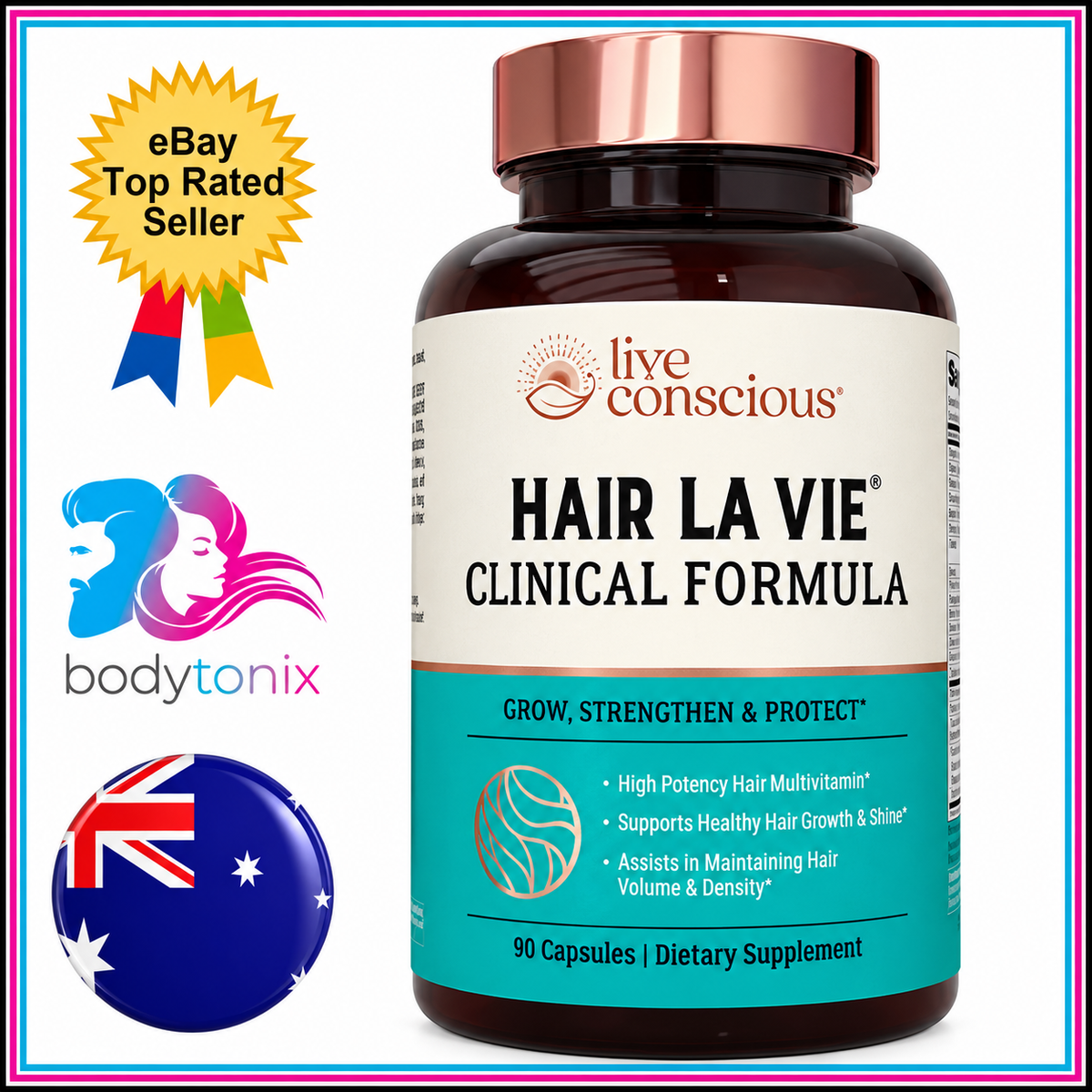Hair La Vie Clinical Formula Hair Supplement, 90 Capsules