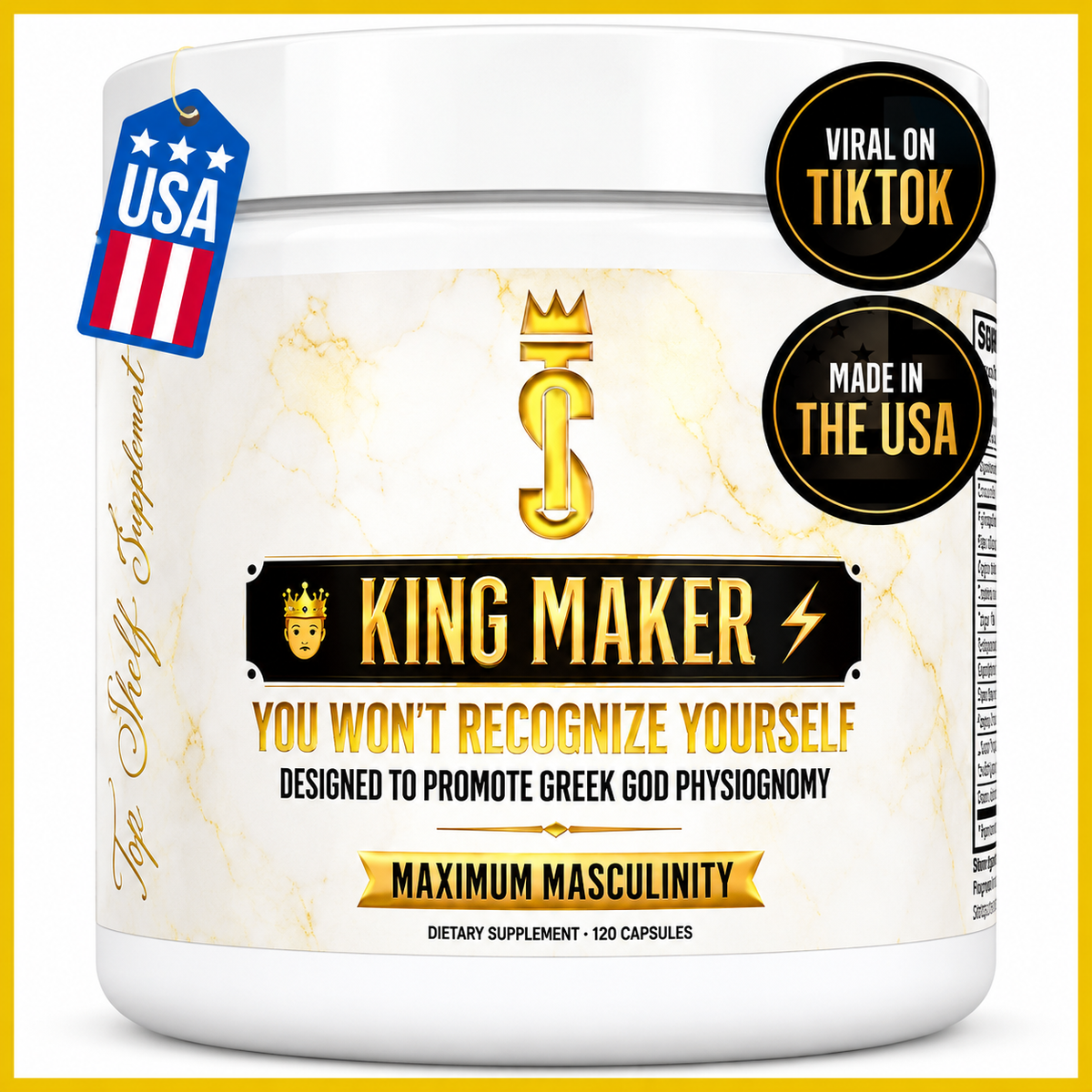Top Shelf Grind King Maker for Men, 120 Capsules