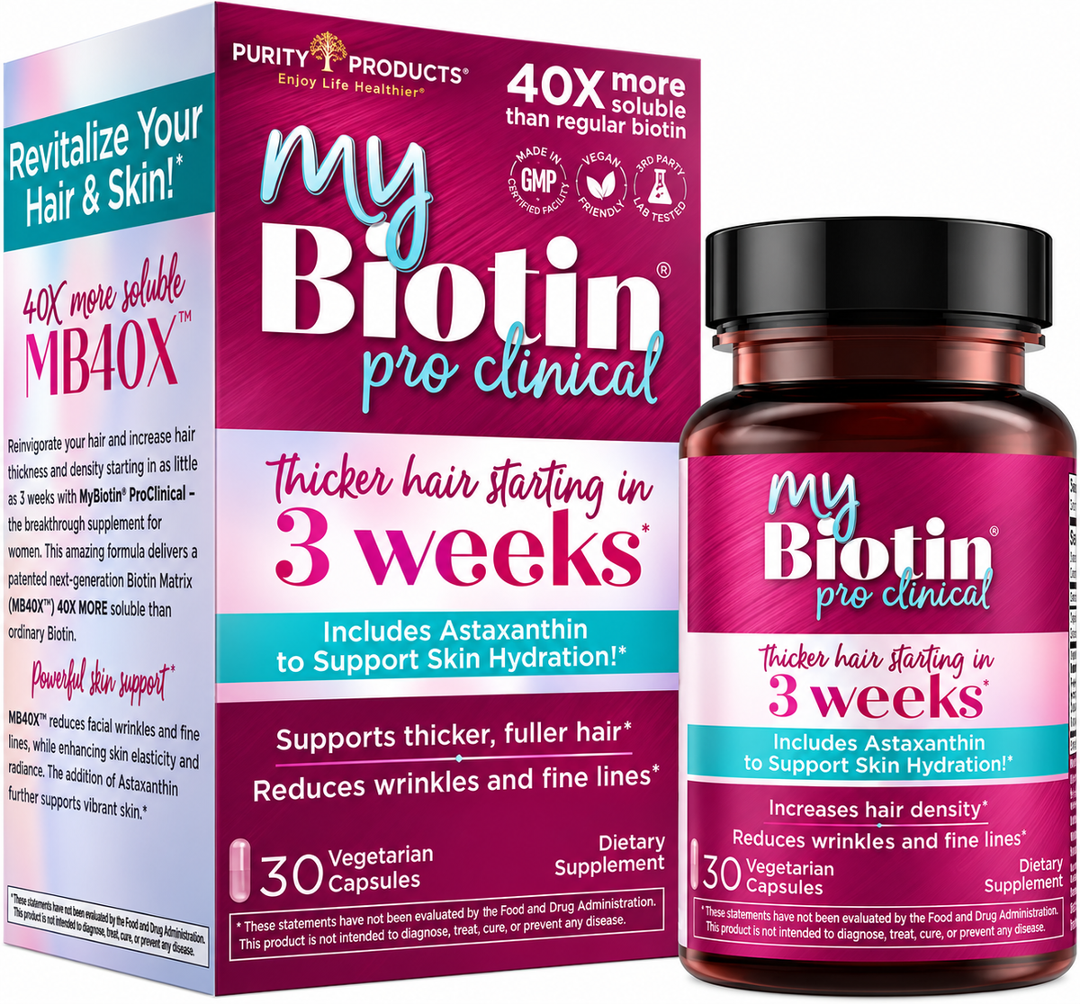 Purity Products MyBiotin ProClinical, 30 Vegetarian Capsules