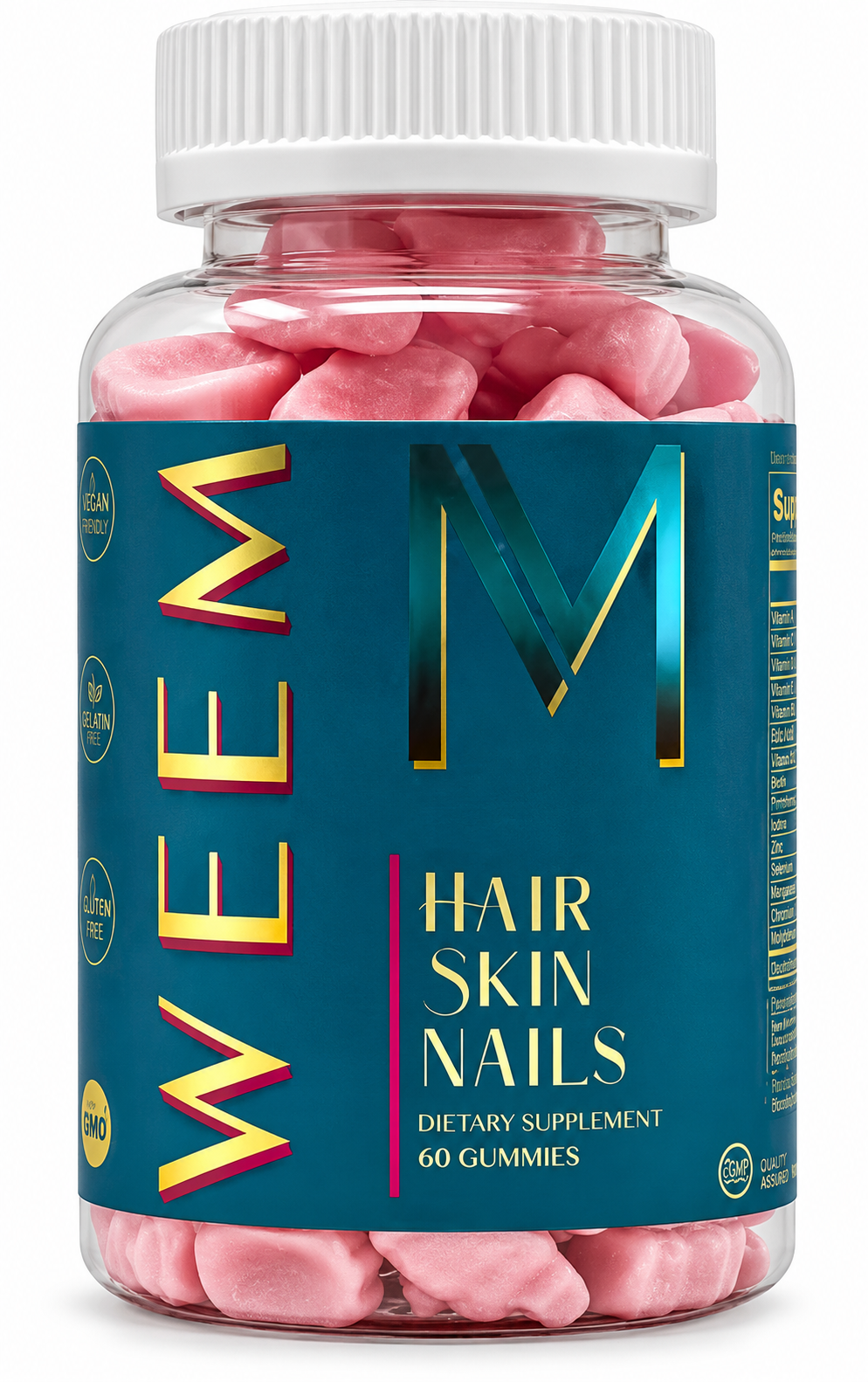 WEEM Hair Skin Nails Gummies – 60 Count