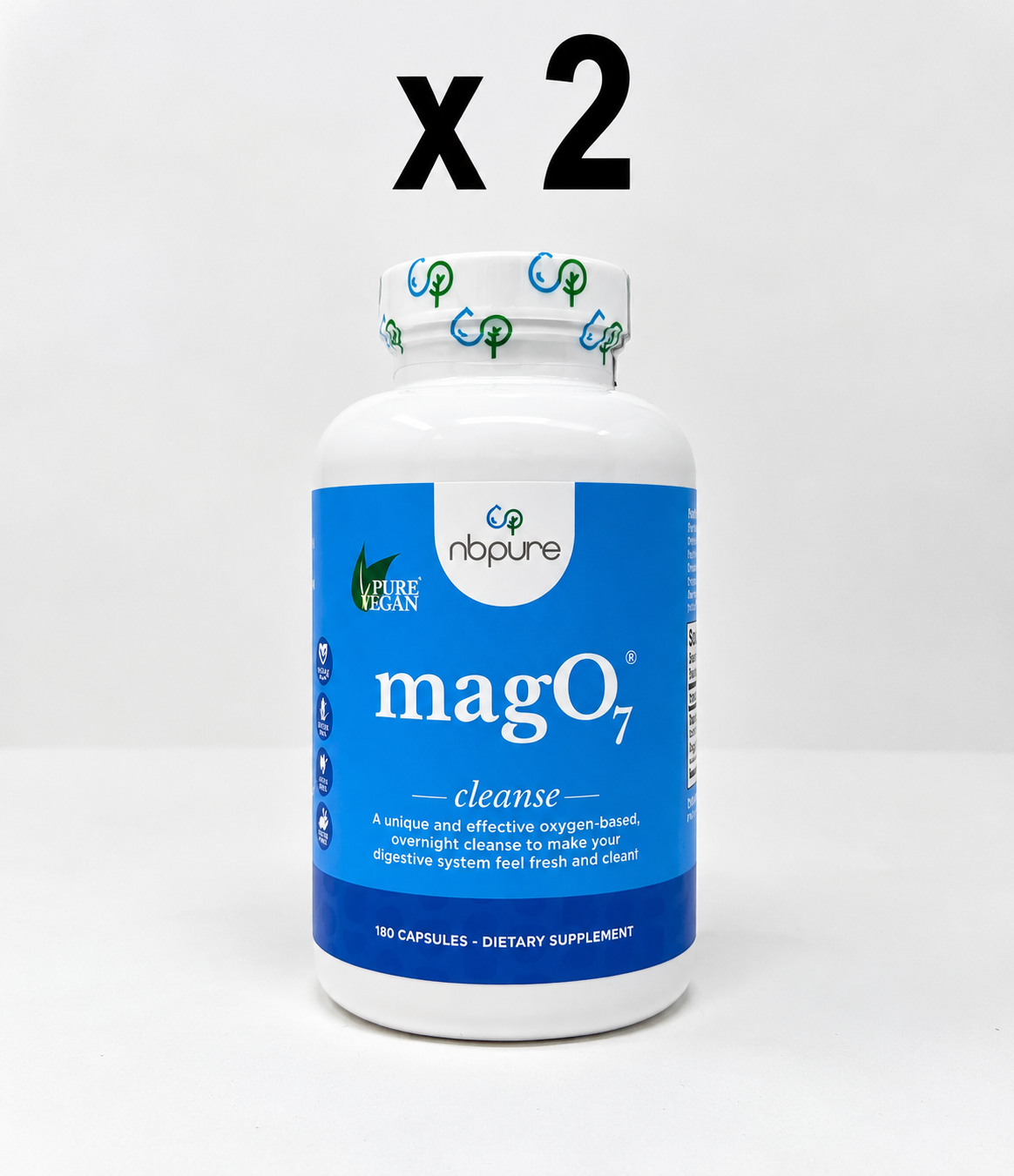 nbpure MagO7 Cleanse Dietary Supplement, 180 Capsules