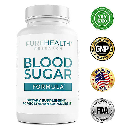 PureHealth Research Blood Sugar Formula, 60 Vegetarian Capsules