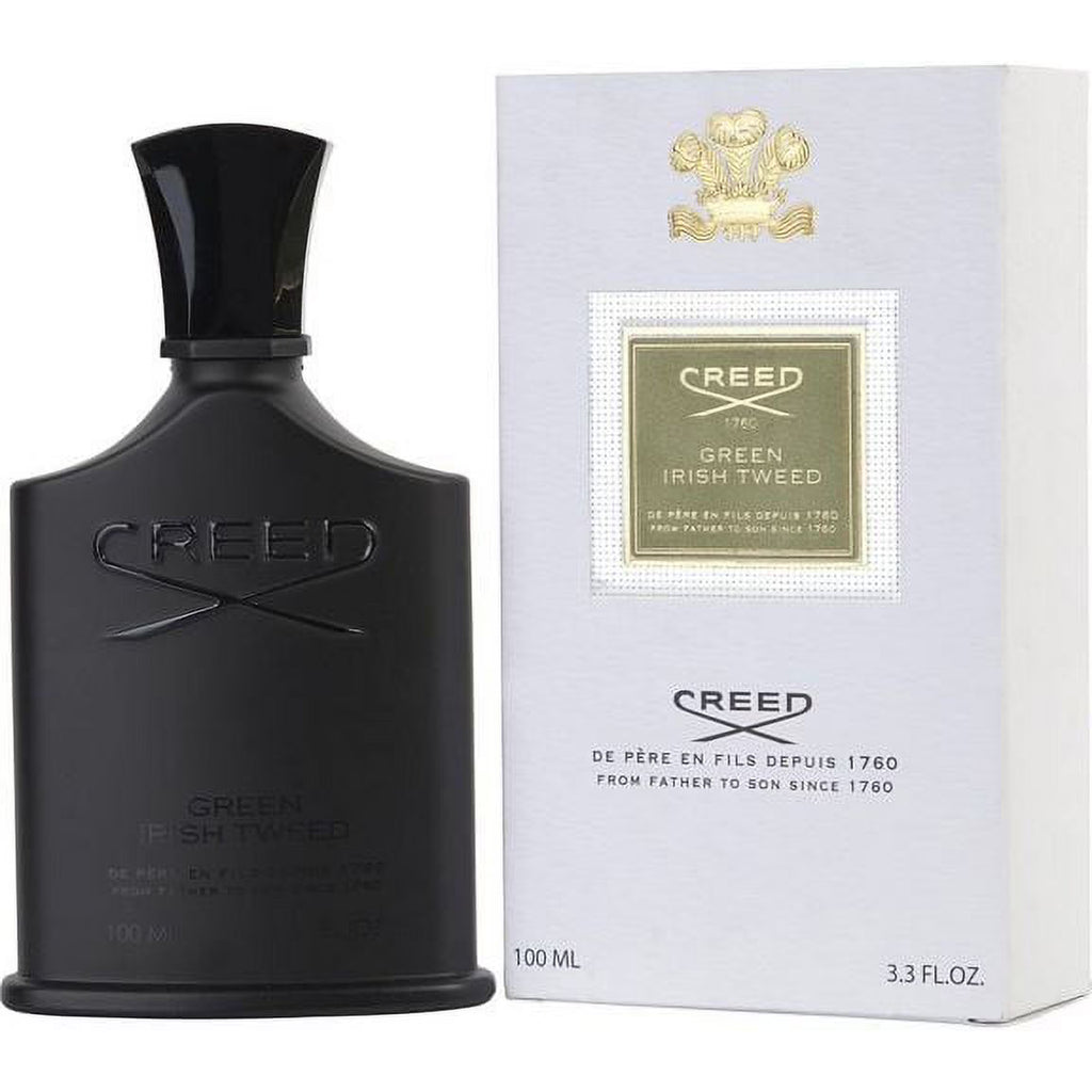 Black Creed perfume bottle and packaging on a white background