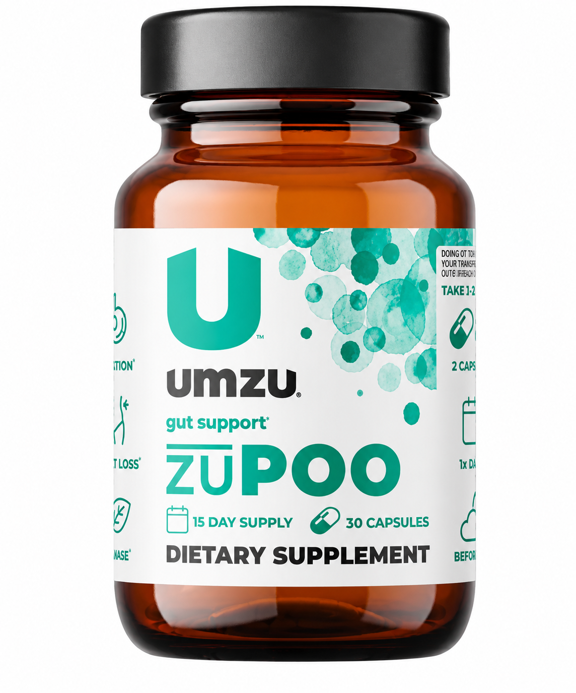 UMZU zuPOO Gut Support Supplement, 30 Capsules