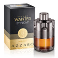 Azzaro Wanted by Night perfume bottle and packaging on a white background
