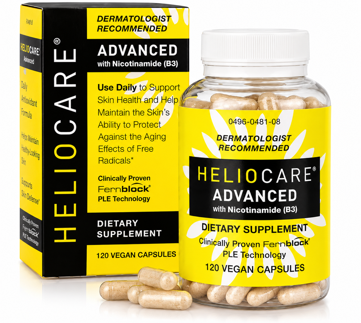 Heliocare Advanced with Nicotinamide B3, 120 Vegan Capsules
