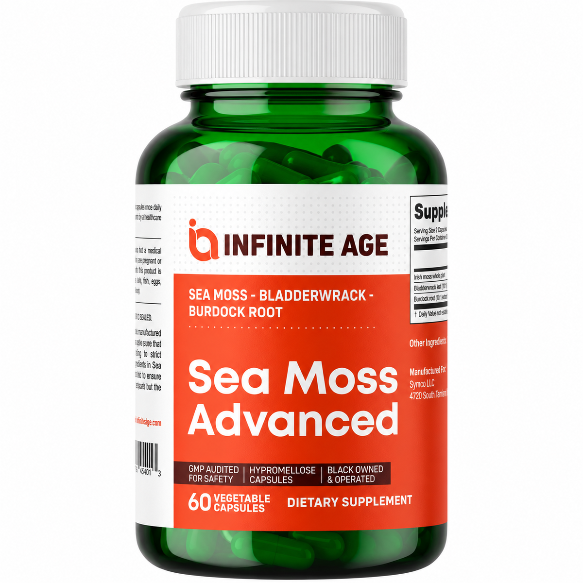 Infinite Age Sea Moss Advanced, 60 Vegetable Capsules