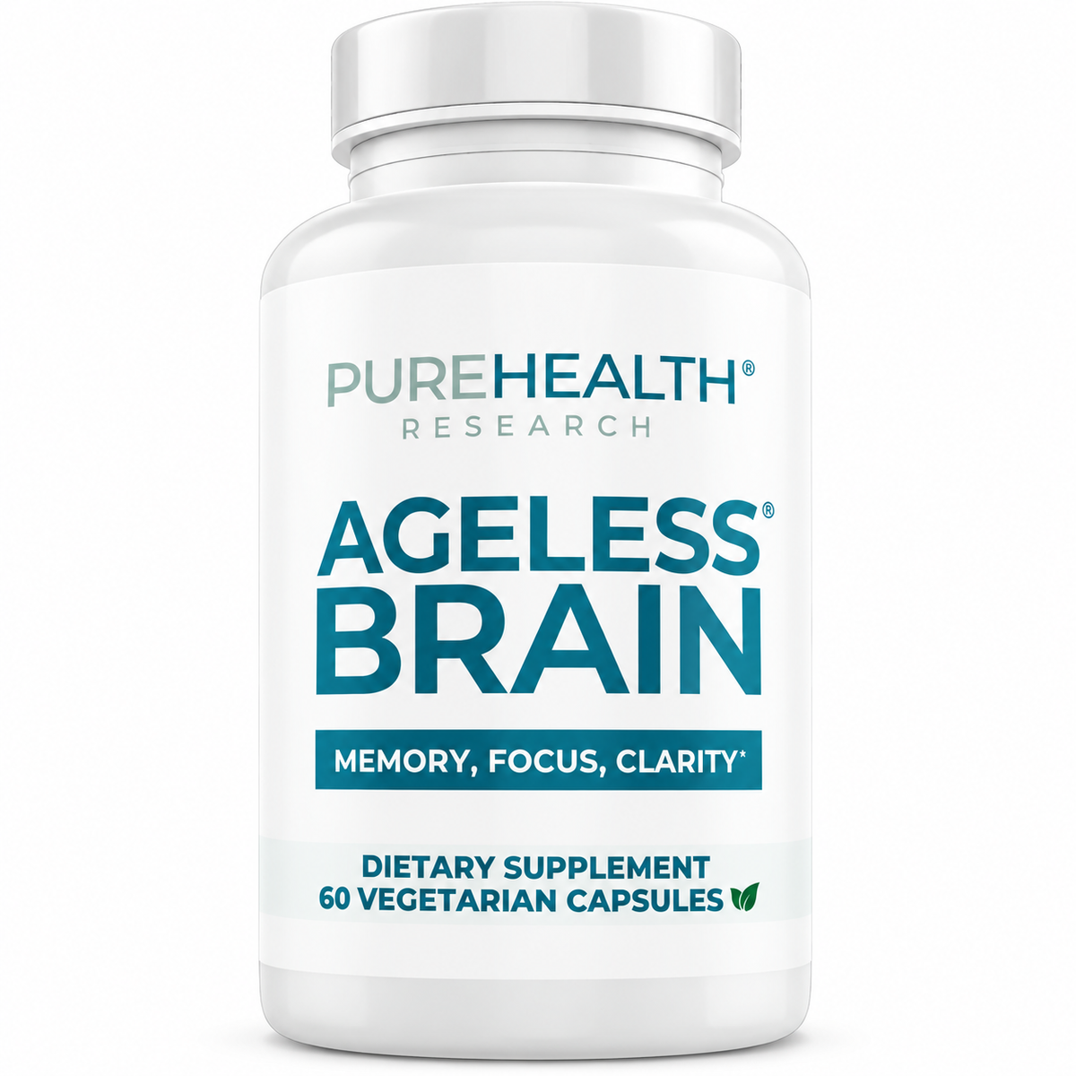 PureHealth Research Ageless Brain, 60 Vegetarian Capsules