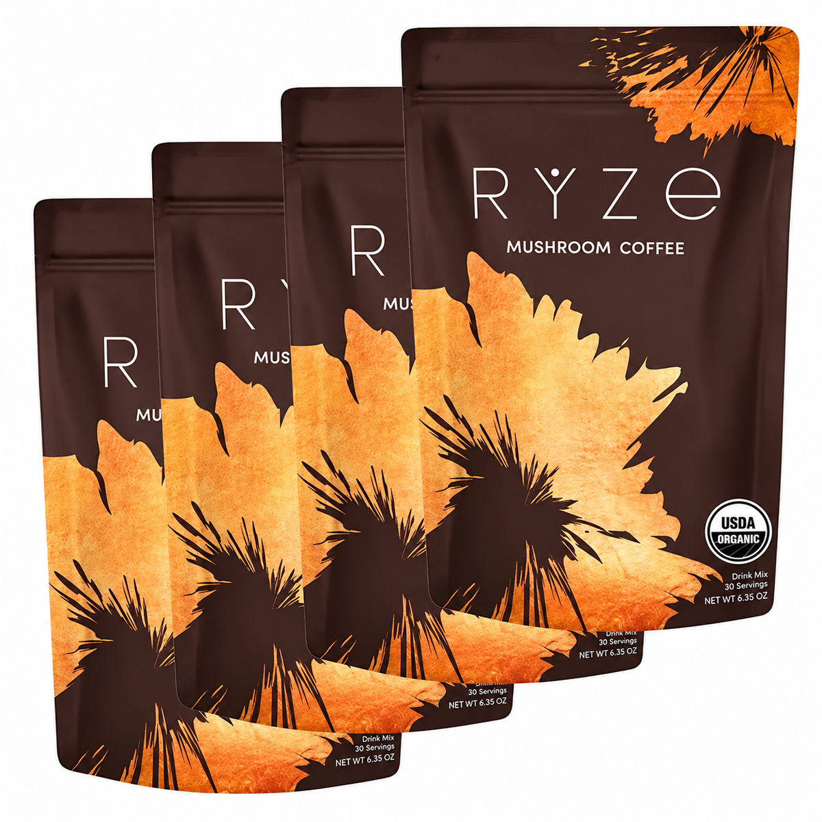 RYZE Mushroom Coffee – 1 Pouch, 30 Servings