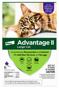 Elanco Advantage II Flea Treatment for Large Cats Over 9 lbs, 6 Monthly Doses