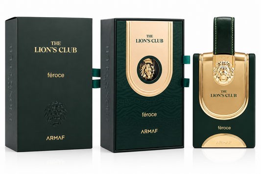 ARMAF The Lion's Club féroce perfume packaging on a white background