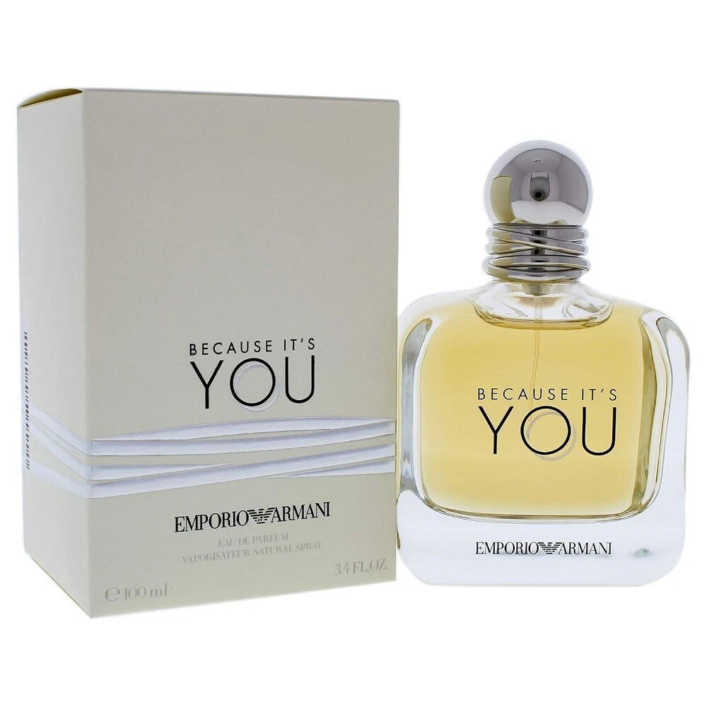 Emporio Armani perfume bottle and packaging on a white background