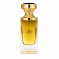 Perfume bottle labeled 'Eshal Vanilla' with a gold cap on a white background