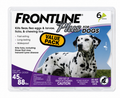 Frontline Plus for dogs packaging with a Dalmatian dog on it