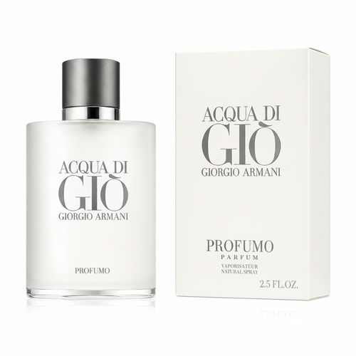 Giorgio Armani Acqua di Giò perfume bottle and packaging on a white background