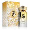 Perfume bottle and packaging with 'Khair' branding on a white background