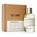 Le Labo Labdanum 18 perfume bottle and packaging on a white background