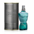 Jean Paul Gaultier Le Male perfume bottle and packaging on a white background