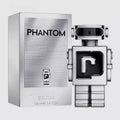 Perfume bottle and packaging of 'Phantom' on a white background