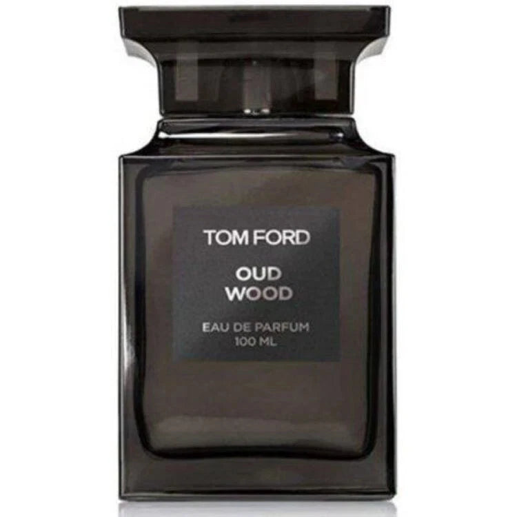 Tom Ford Oud Wood perfume bottle on a white background