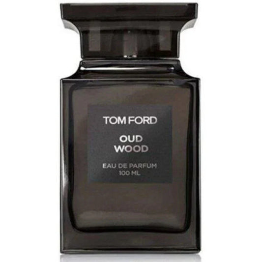 Tom Ford Oud Wood perfume bottle on a white background