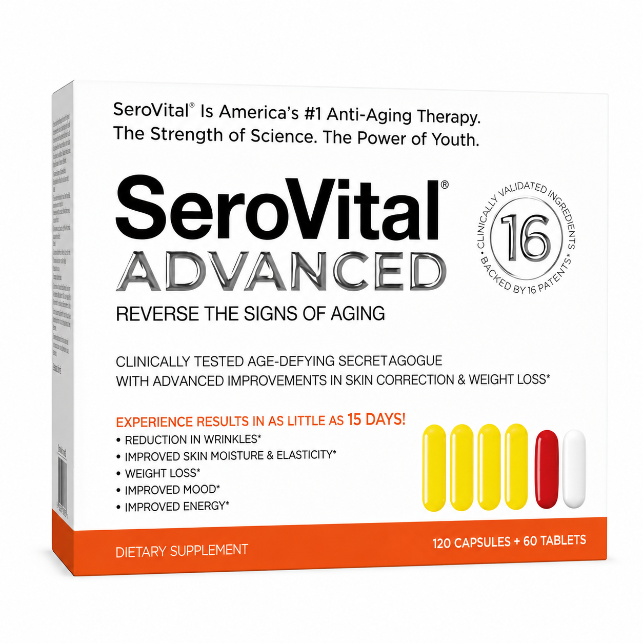 SeroVital Advanced dietary supplement packaging on a white background