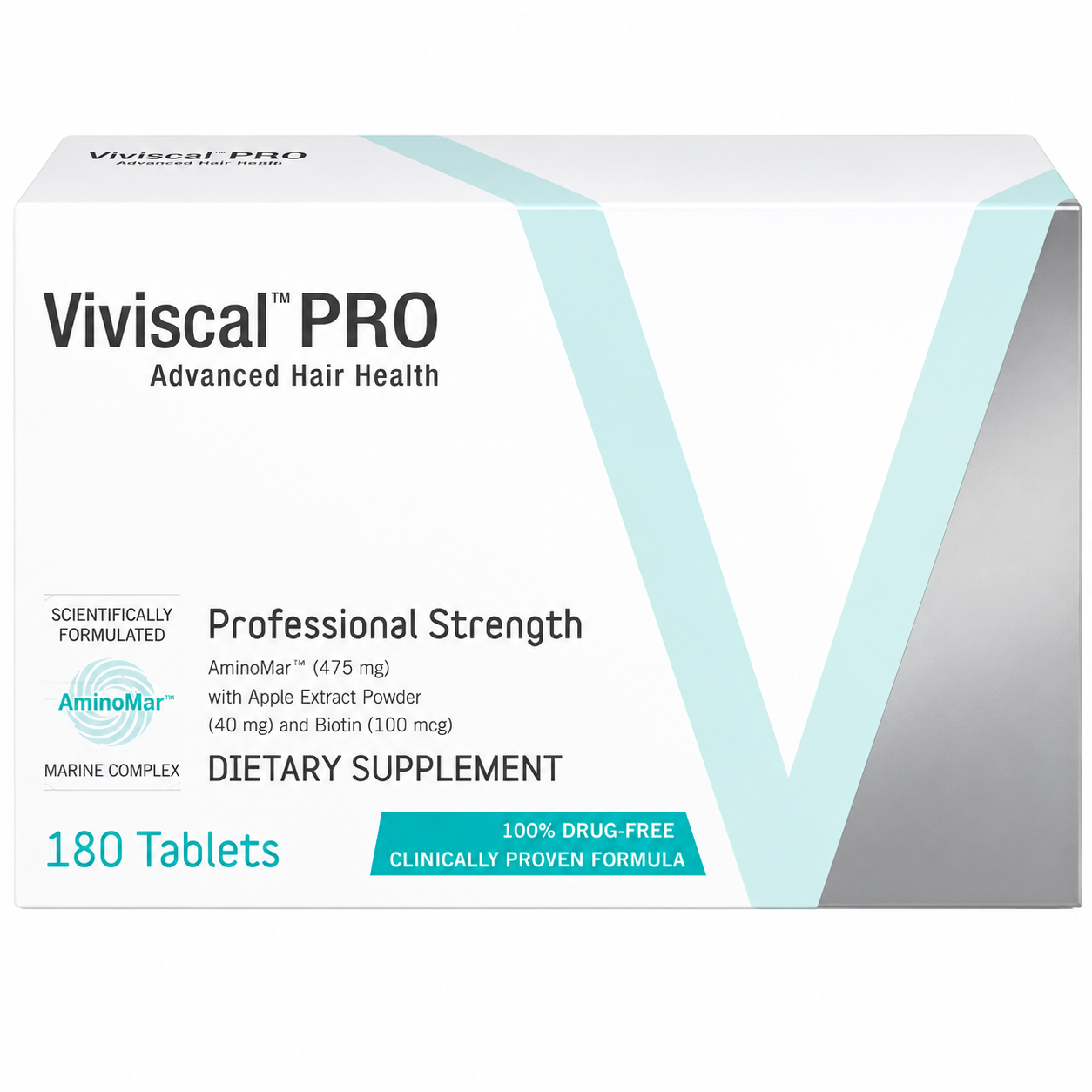 Viviscal Pro dietary supplement box on a white background